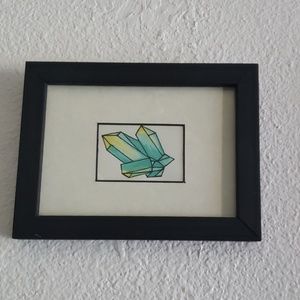 Framed crystal painting